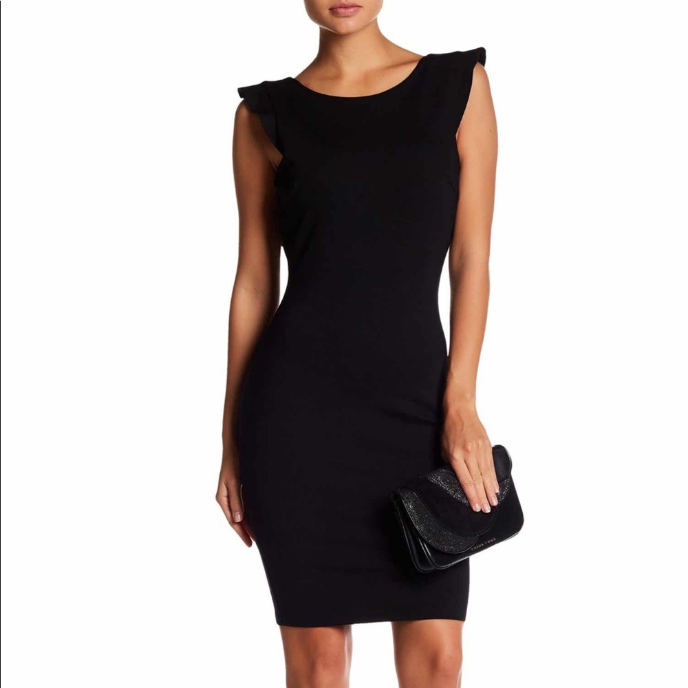 Just Me black Ruffle Dress